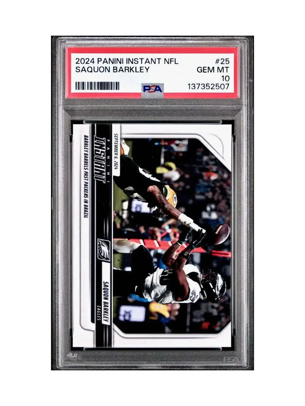Saquon Barkley Rookie 2024 Panini Instant NFL #25 PSA 10 Gem Mint